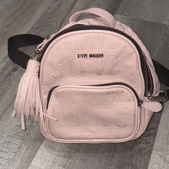 Steve Madden | Bags | Steve Madden Pink Suedelike Backpack  display picture 1